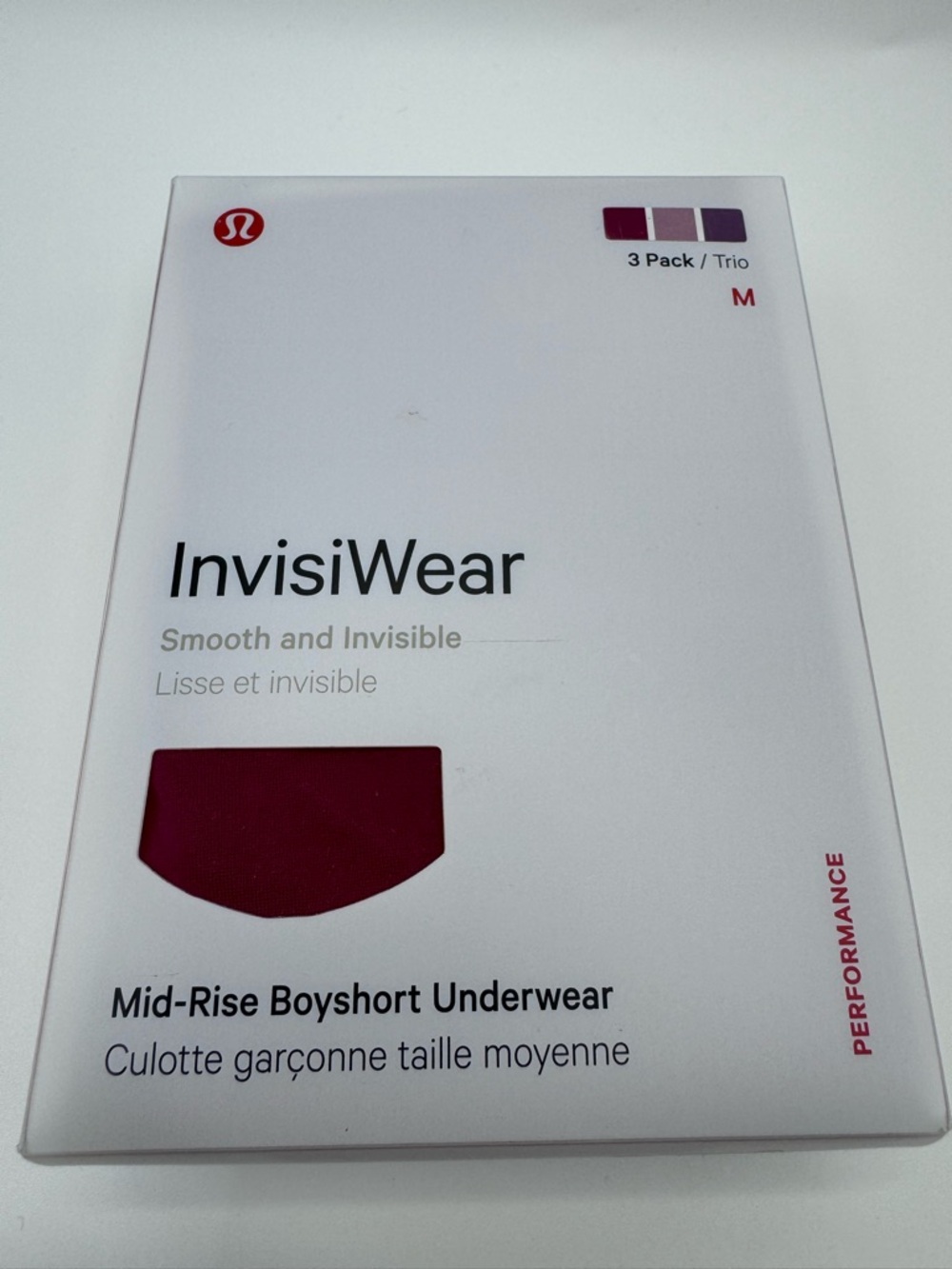 Lululemon InvisiWear Mid-Rise Boyshort Underwear *3p